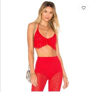 House of Harlow X REVOLVE Red Adeline Bralette